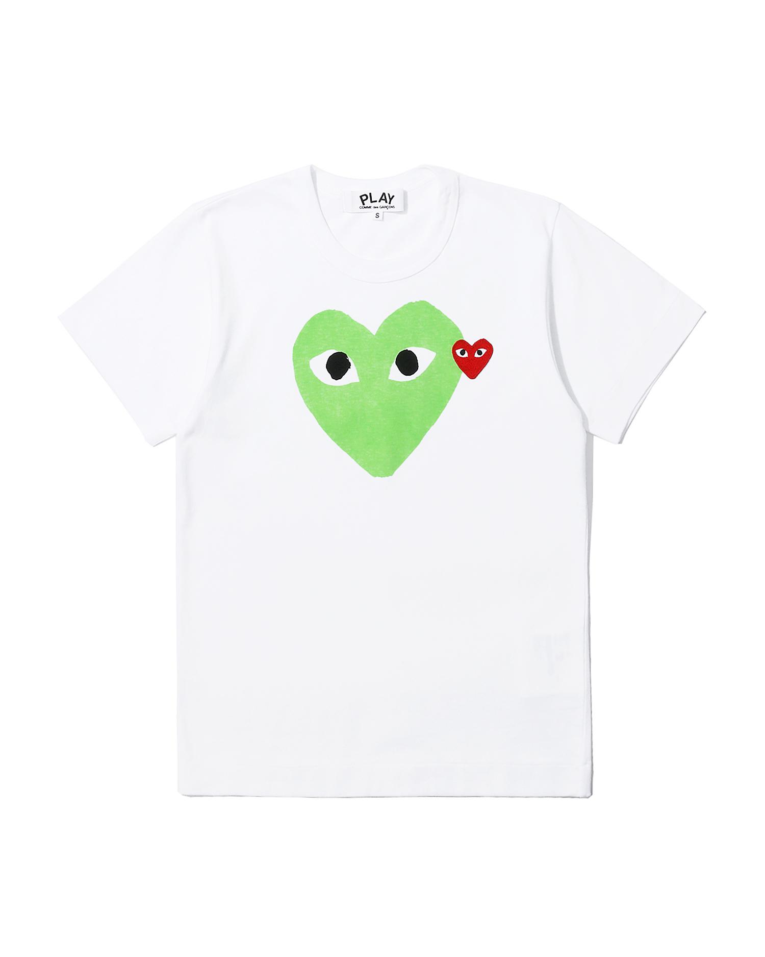 Double heart logo tee by COMME DES GARCONS
