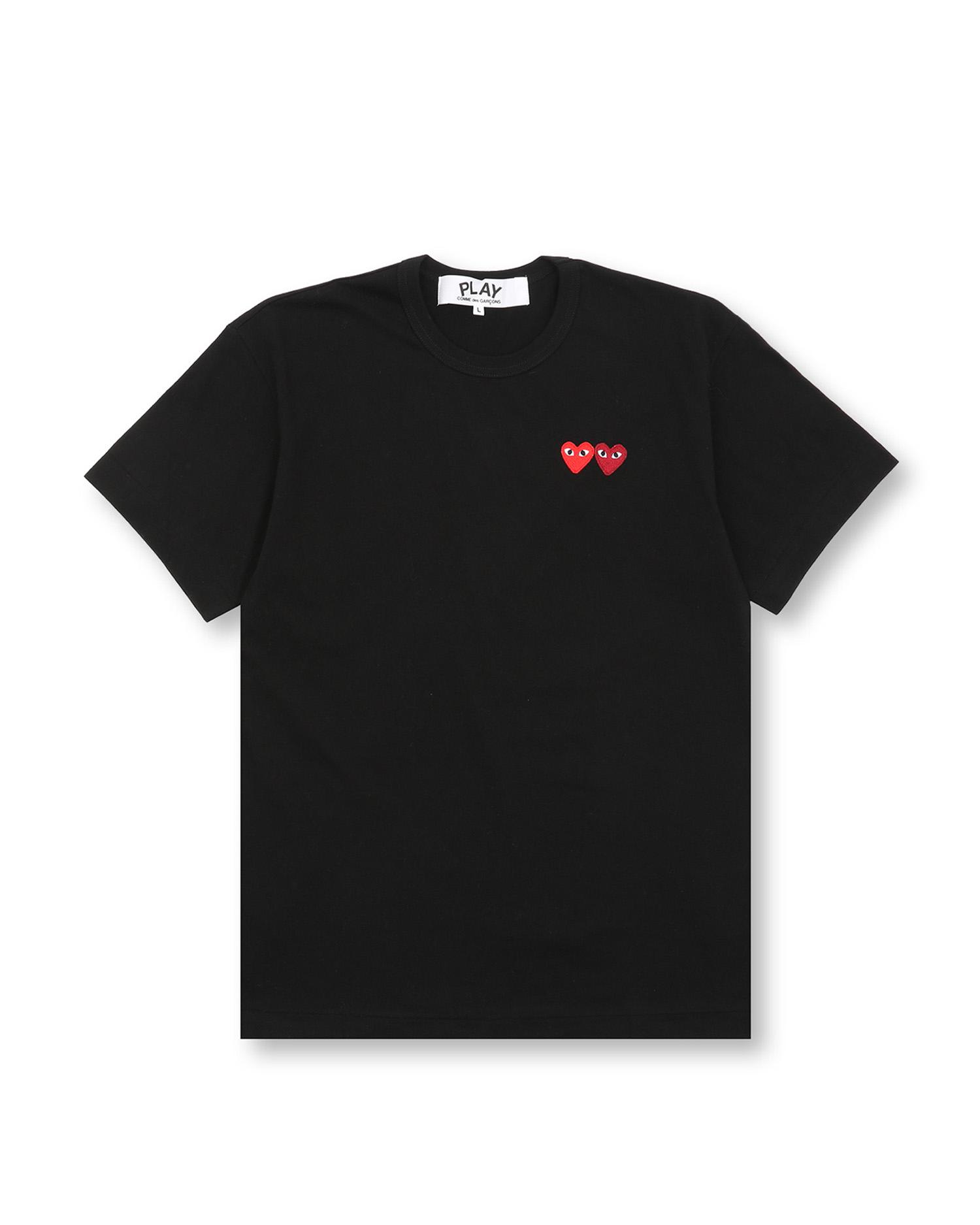 Double heart logo tee by COMME DES GARCONS