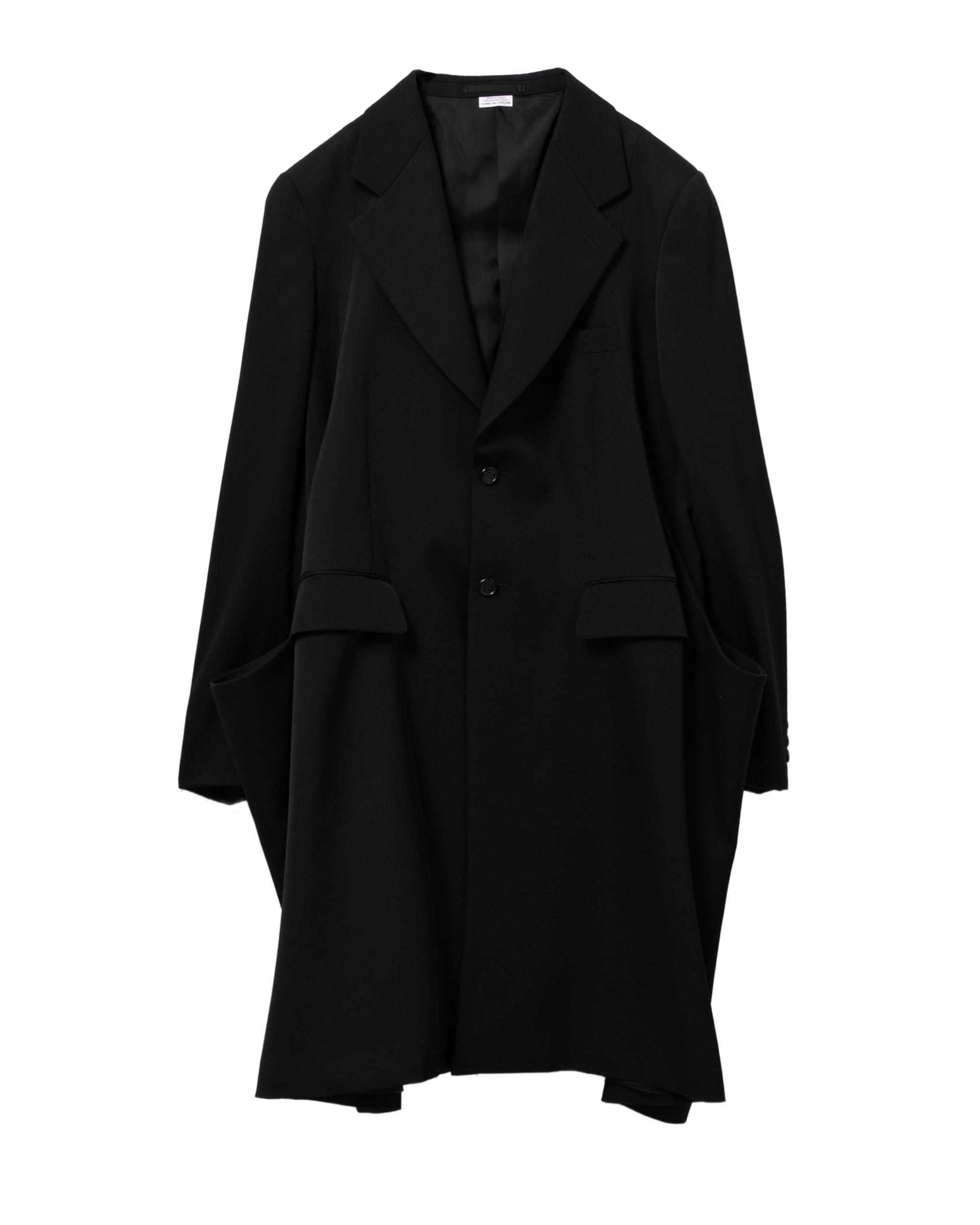 Draped panel long tailored coat by COMME DES GARCONS