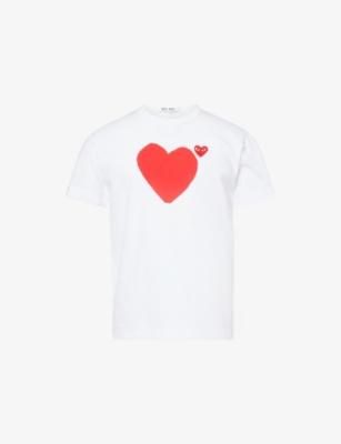 Embroidered Graphic-Print Cotton T-shirt by COMME DES GARCONS