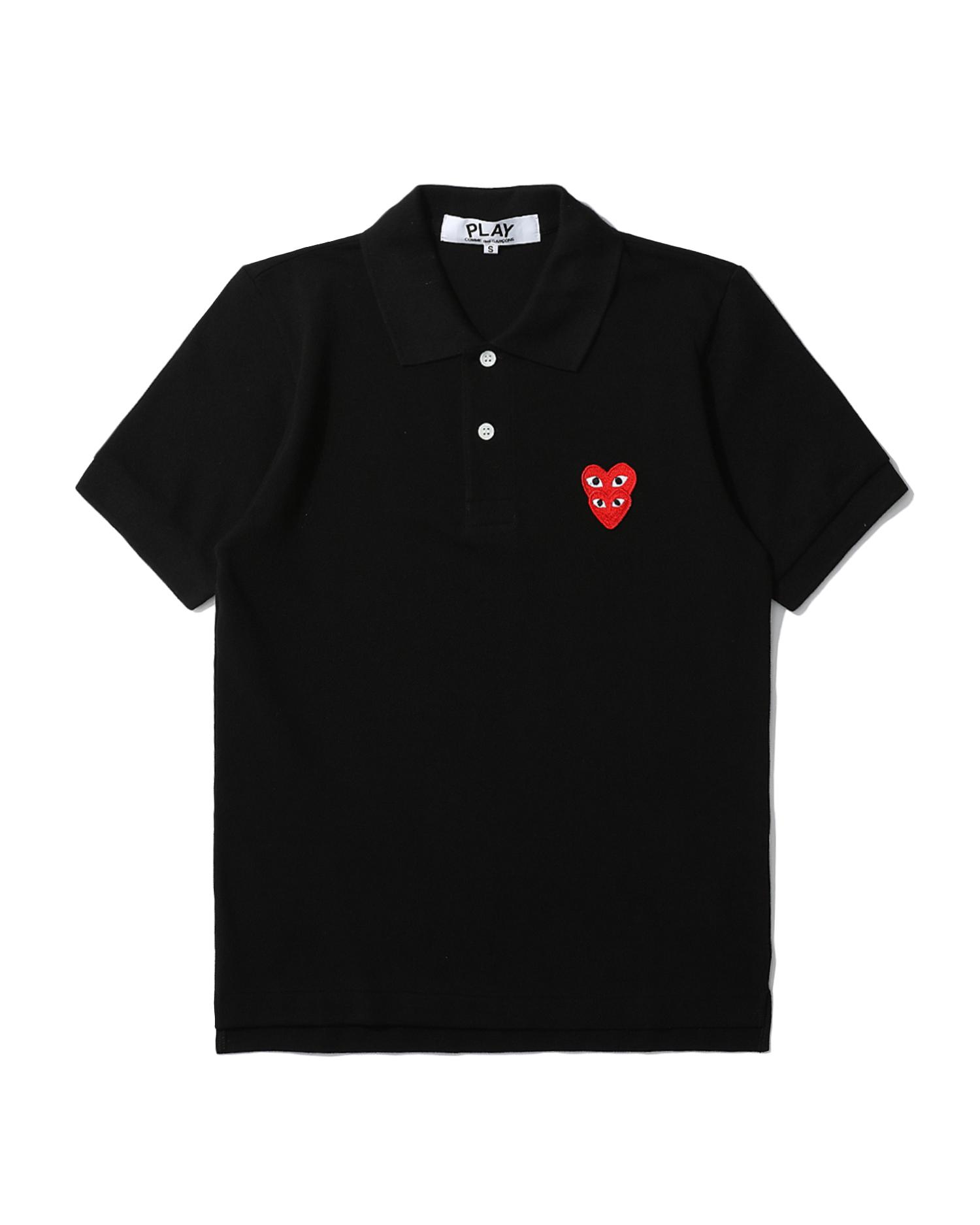 Embroidered logo polo shirt by COMME DES GARCONS