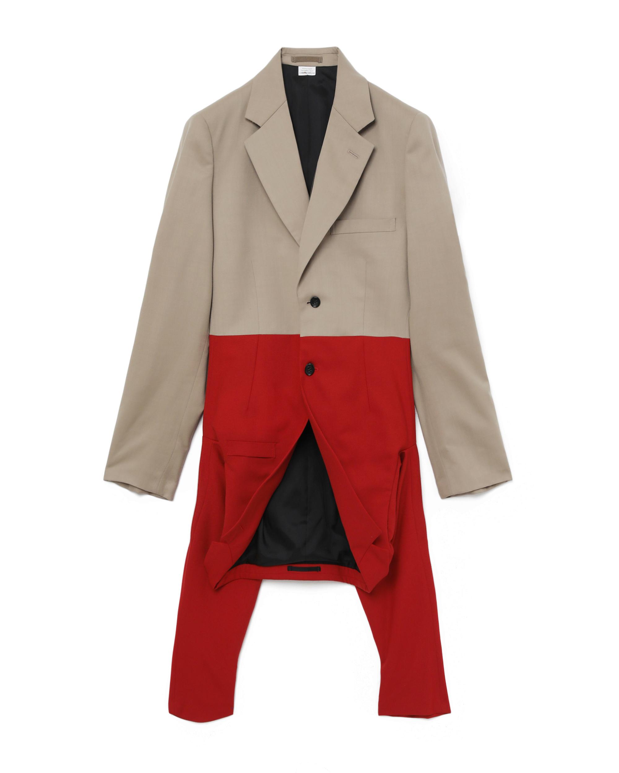 Extention colour block coat by COMME DES GARCONS