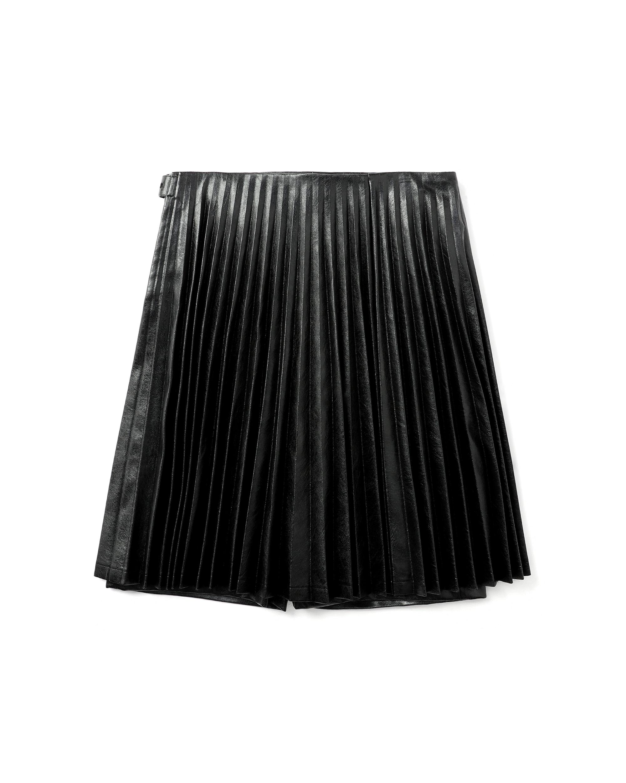 Faux leather pleated skirt by COMME DES GARCONS