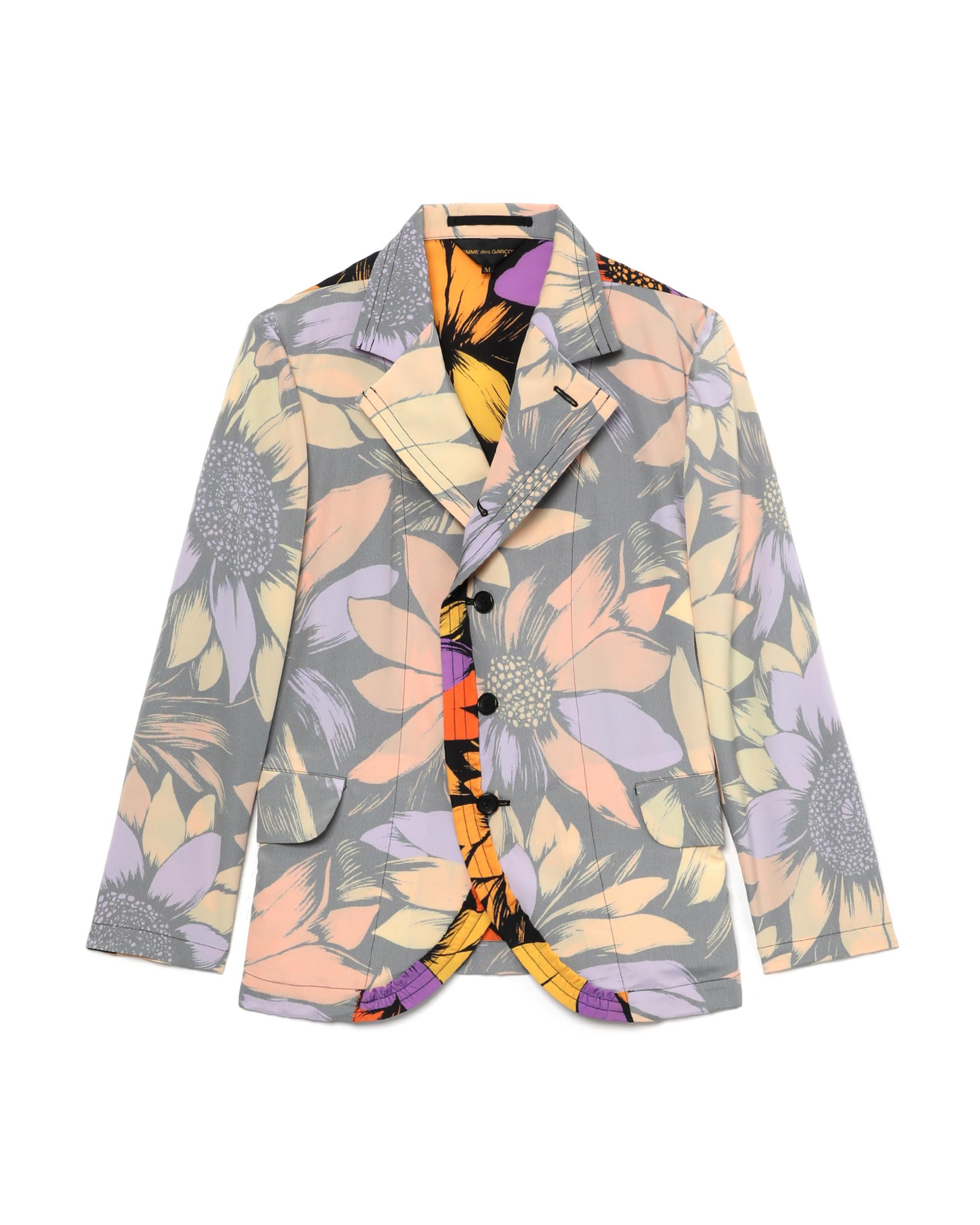 Floral panelled blazer by COMME DES GARCONS