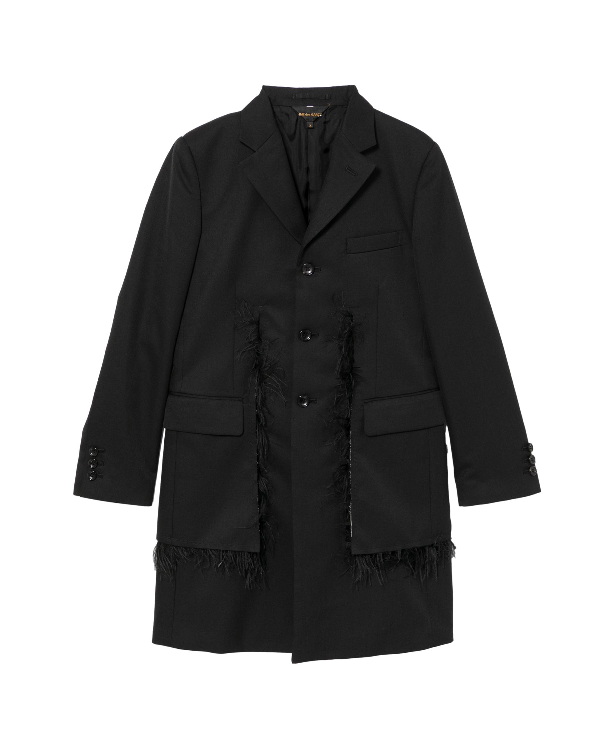 Fringe embellished coat by COMME DES GARCONS