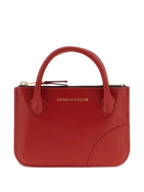 Handles Line logo leather mini bag by COMME DES GARCONS