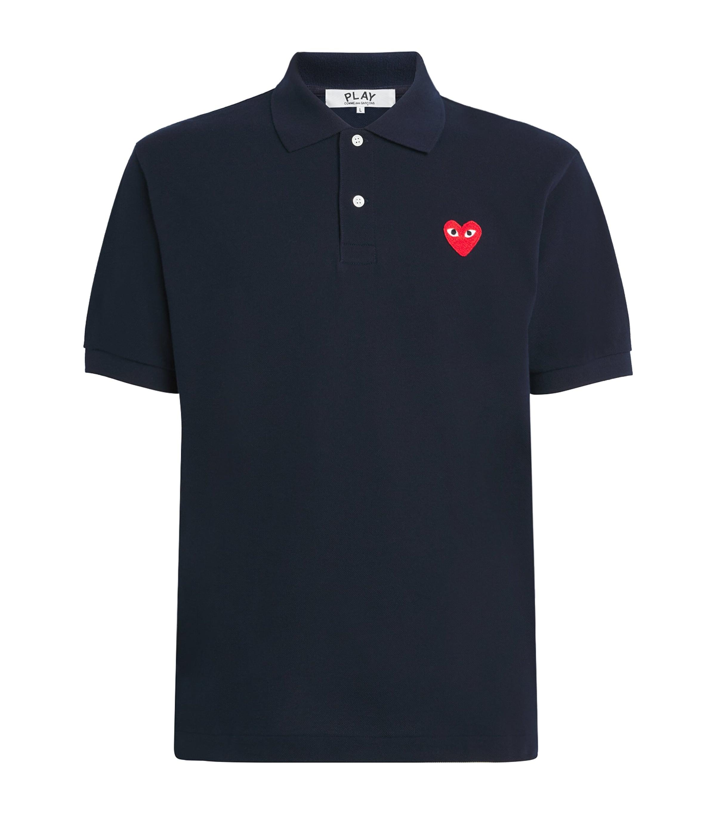 Heart Logo Polo Shirt by COMME DES GARCONS
