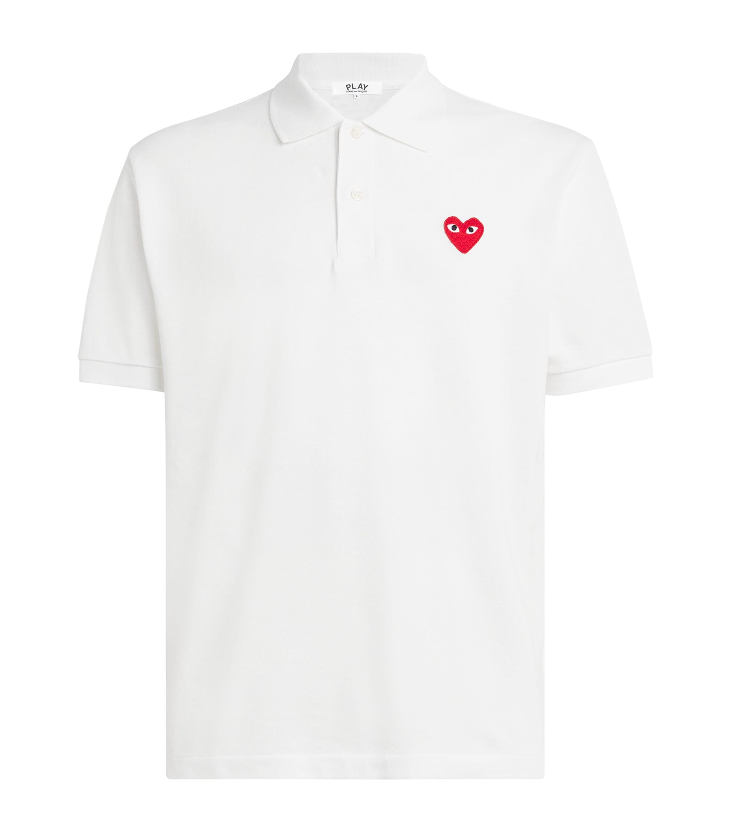 Heart Logo Polo Shirt by COMME DES GARCONS