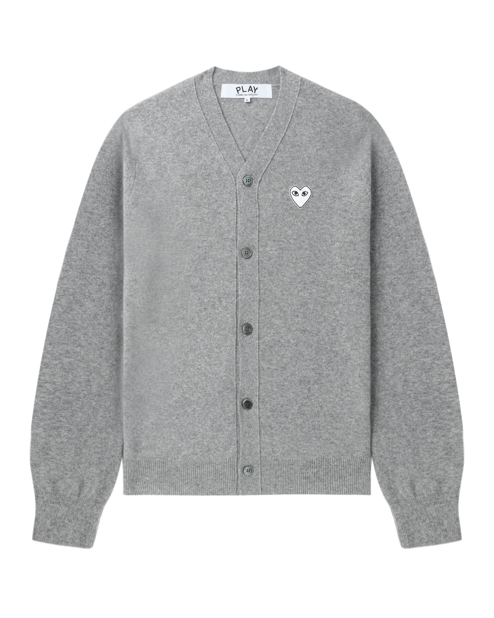 Heart emblem V-neck cardigan by COMME DES GARCONS