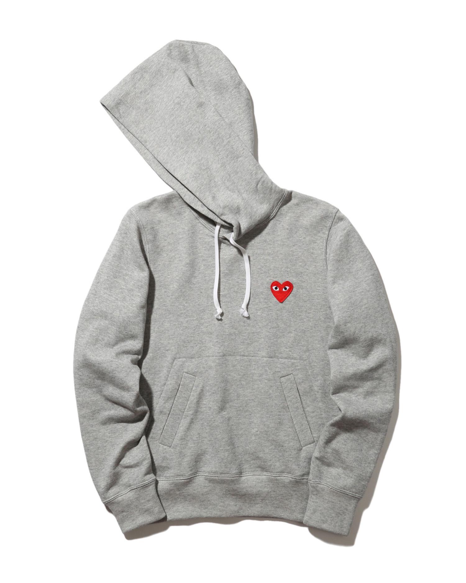 Heart logo cotton hoodie by COMME DES GARCONS