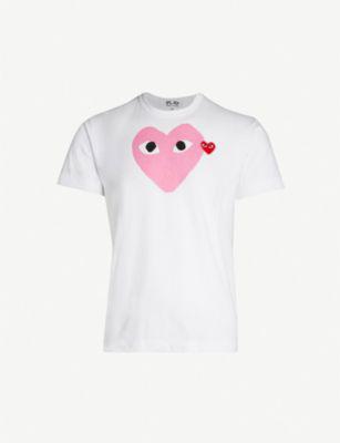 Heart logo-motif cotton-jersey T-shirt by COMME DES GARCONS