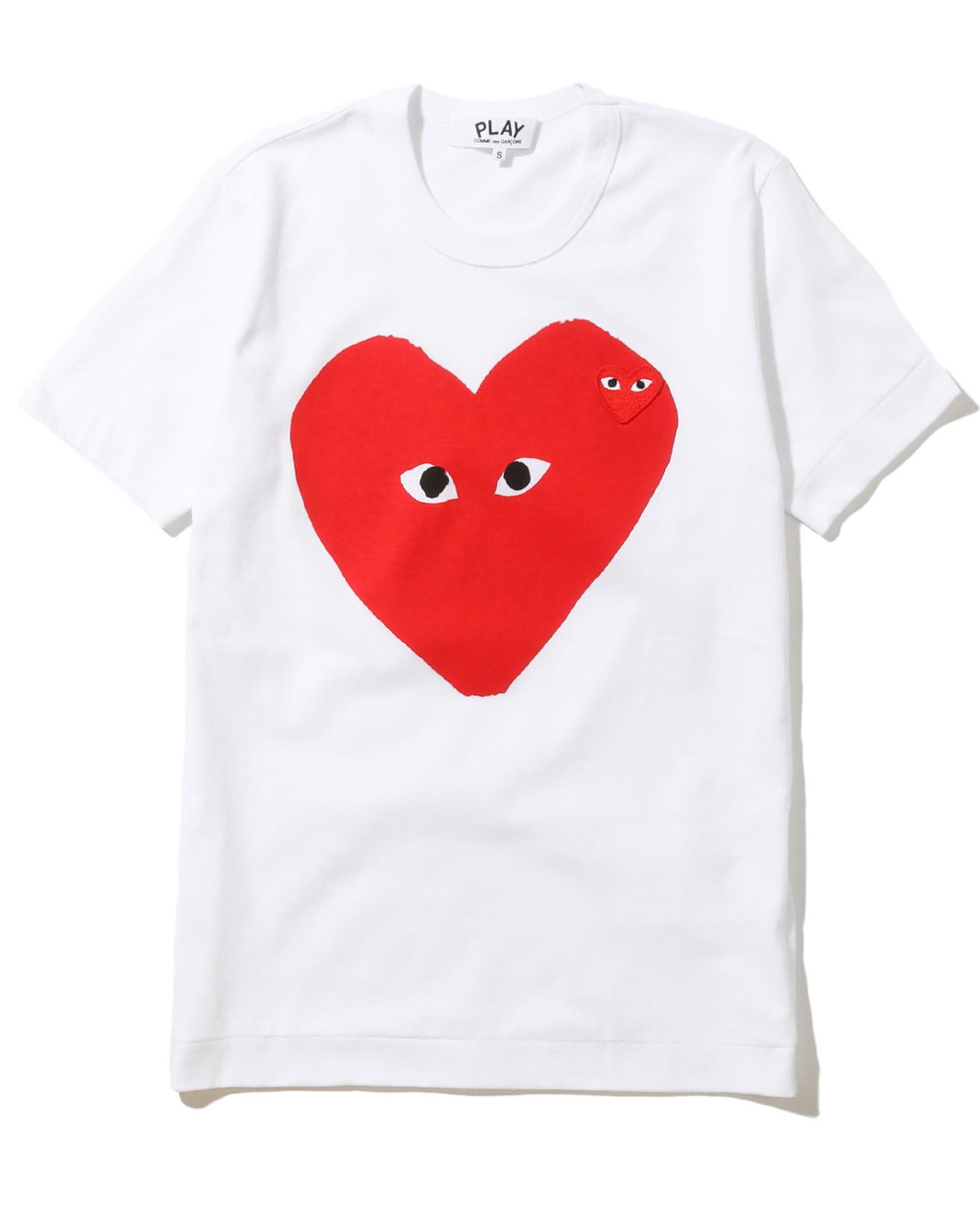 Heart logo printed T-shirt by COMME DES GARCONS