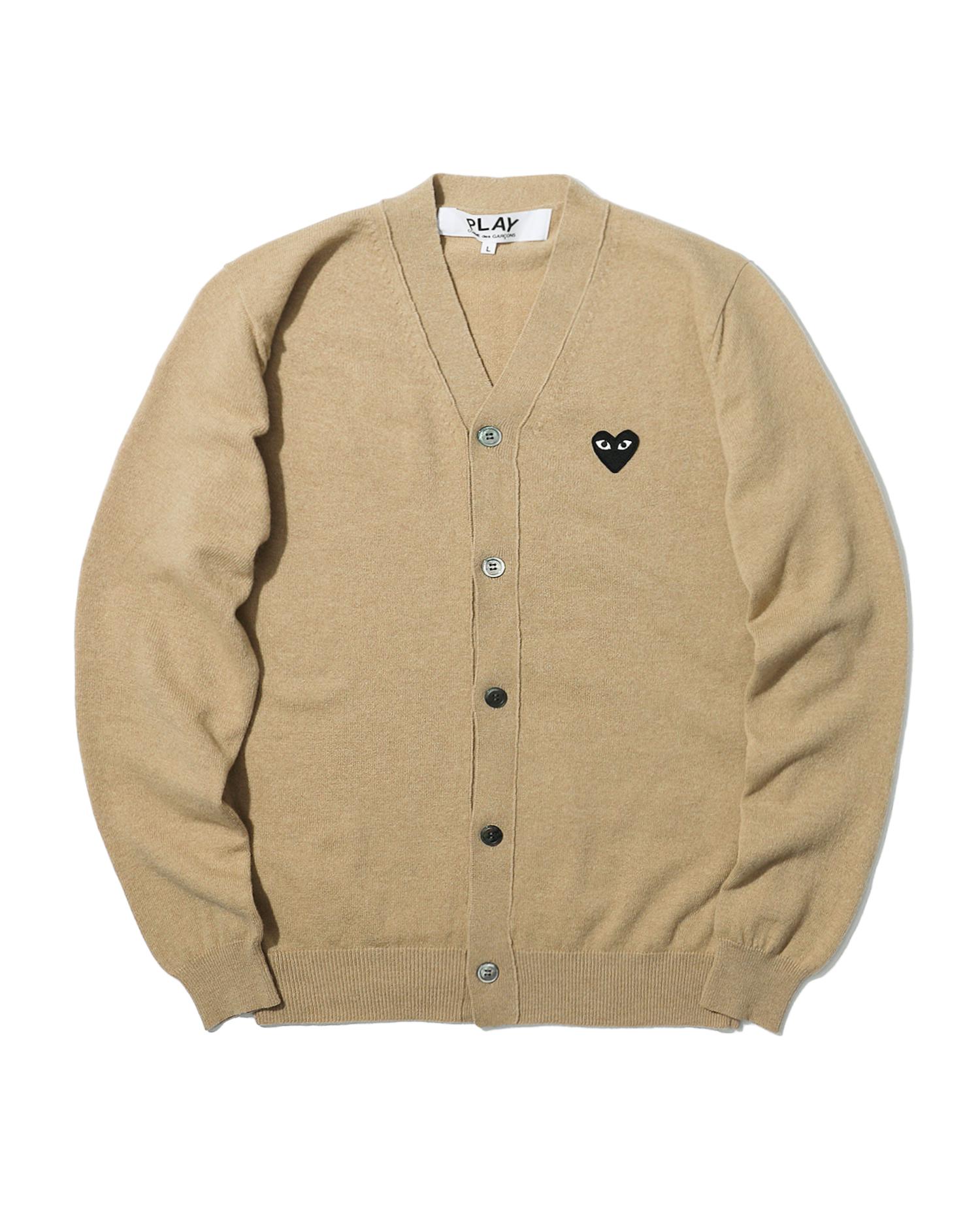 Heart logo wool cardigan by COMME DES GARCONS