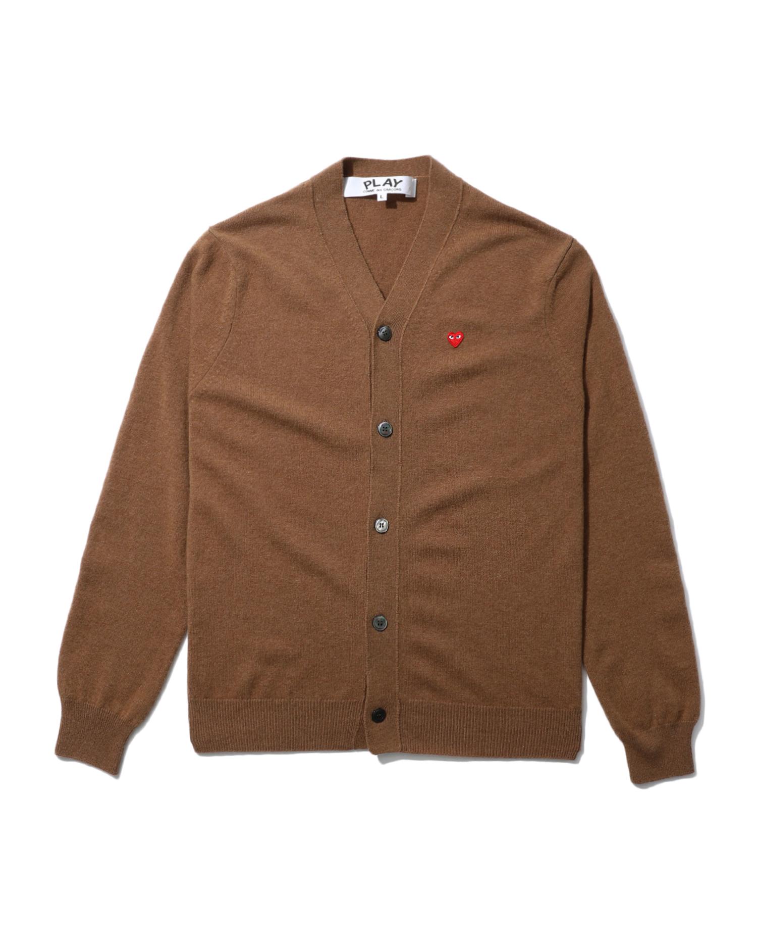 Heart patch cardigan. by COMME DES GARCONS