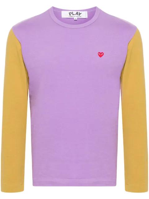 Heart-patch cotton T-shirt by COMME DES GARCONS