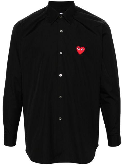 Heart-patch poplin shirt by COMME DES GARCONS