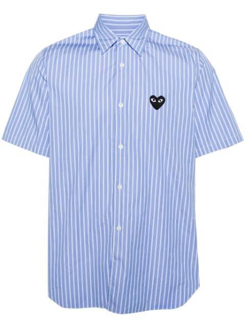 Heart-patch striped shirt by COMME DES GARCONS