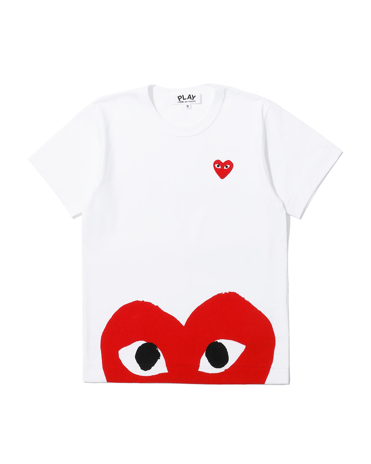 Heart print tee by COMME DES GARCONS