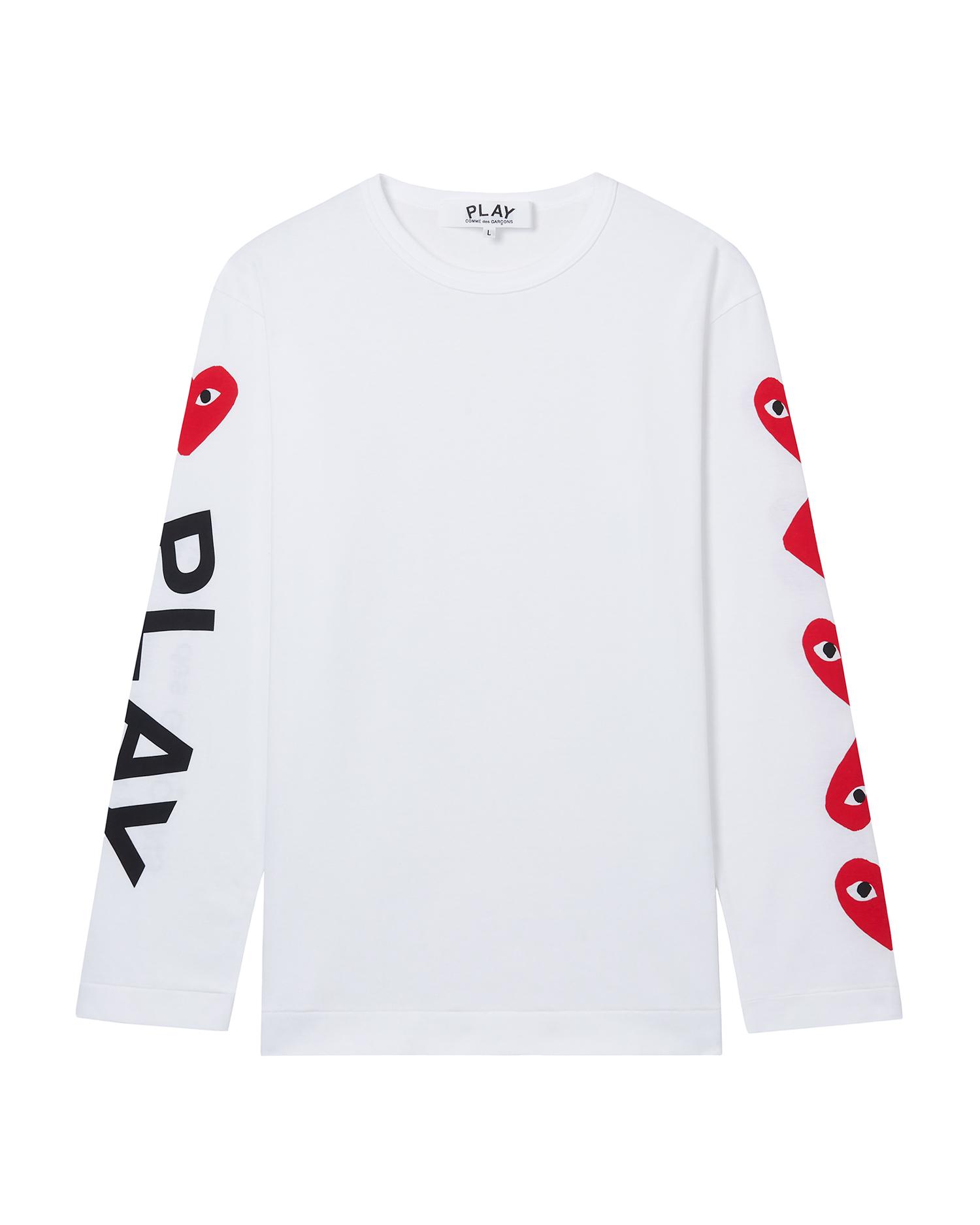 Hearts logo sleeve tee by COMME DES GARCONS