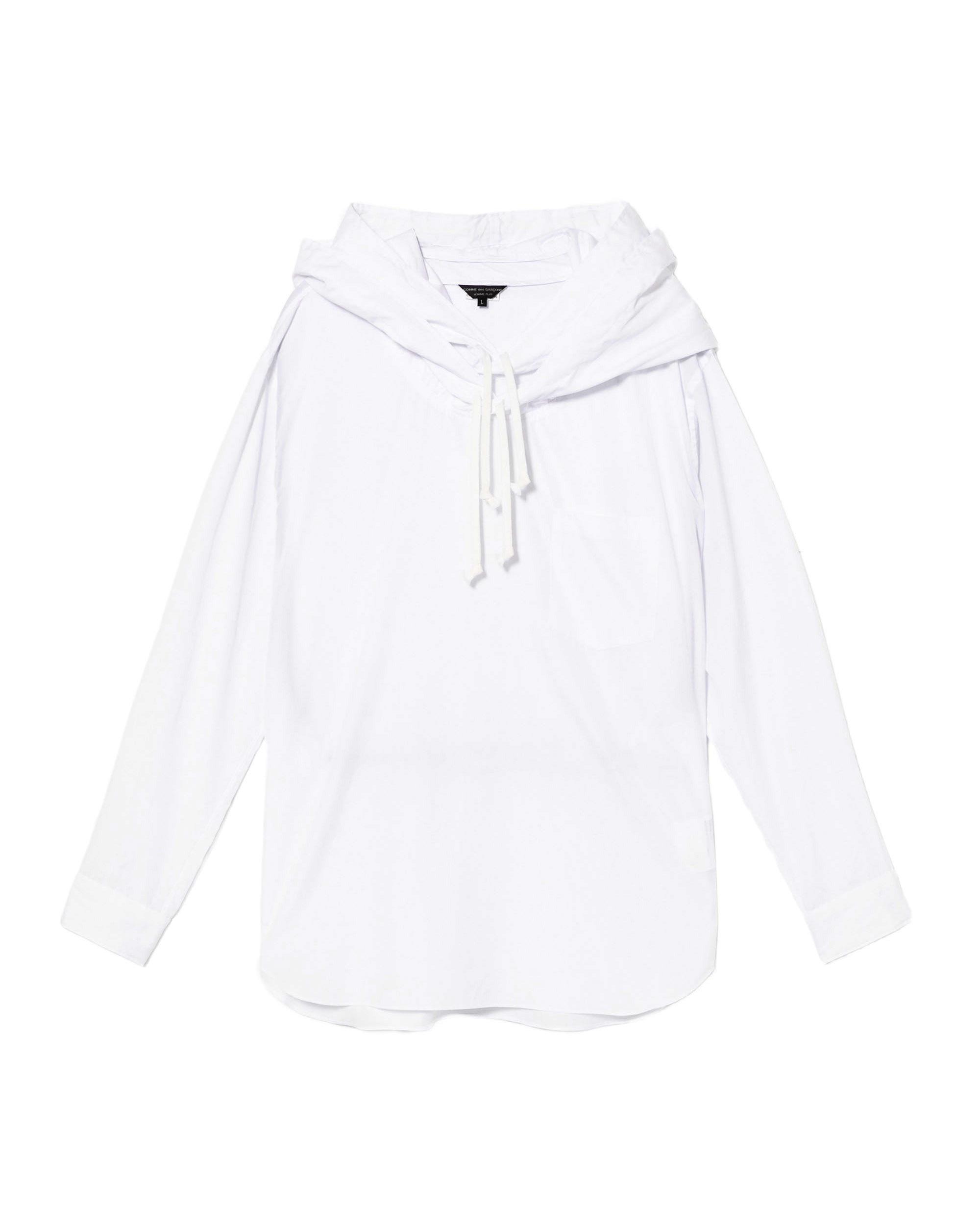 Hooded layered shirt by COMME DES GARCONS