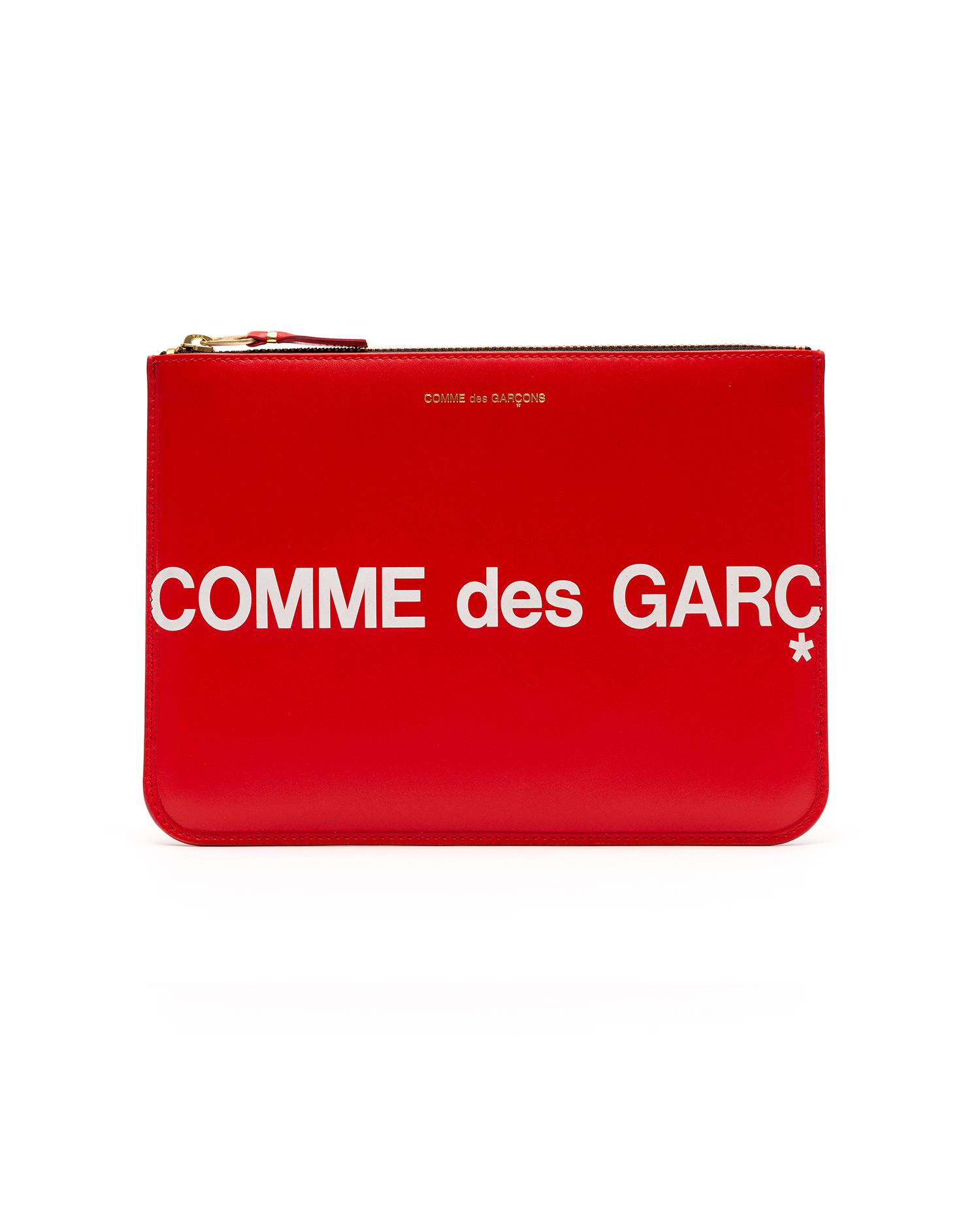 Huge Logo zip pouch by COMME DES GARCONS