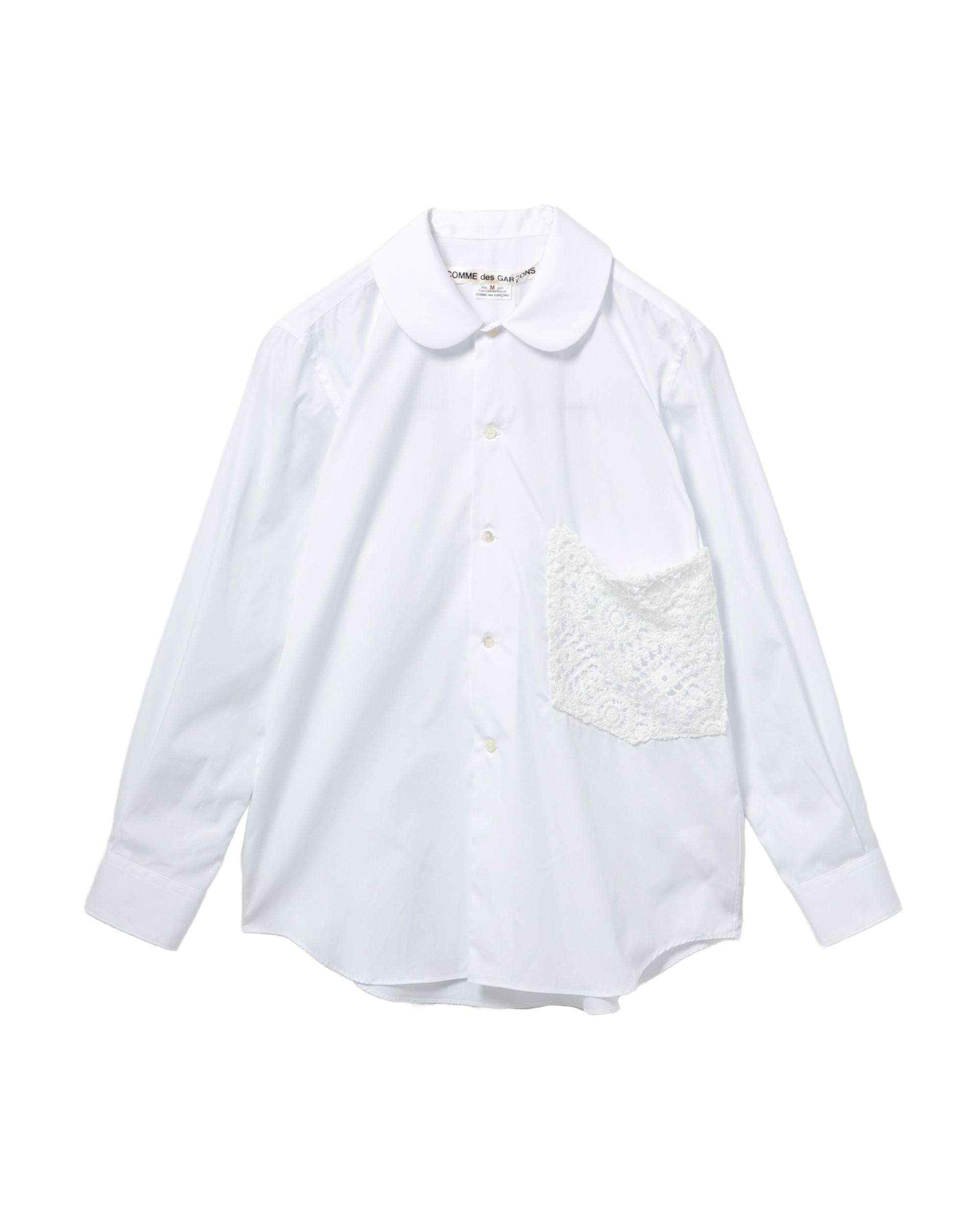 Lace-pocket long sleeve shirt by COMME DES GARCONS