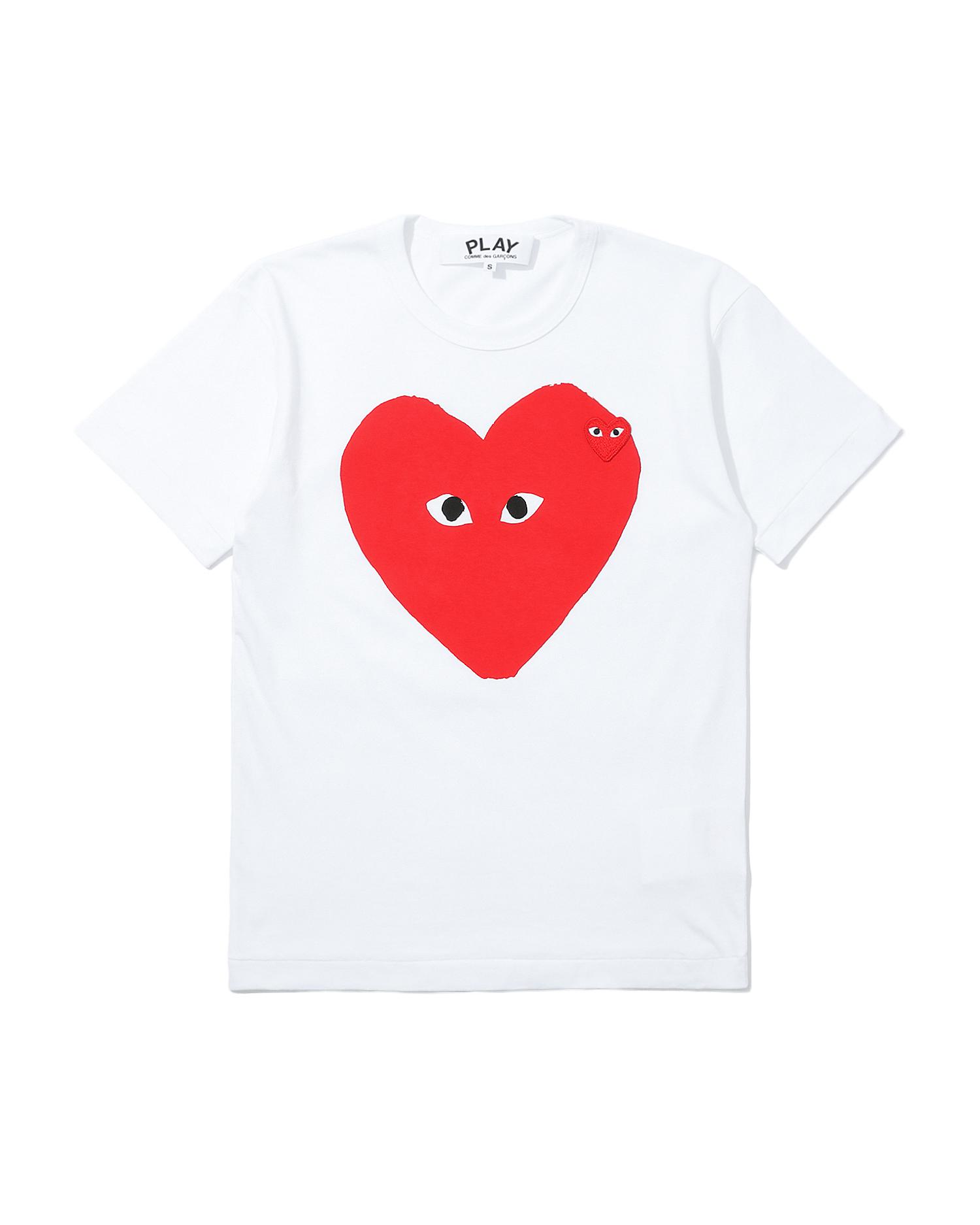 Layered heart logo tee by COMME DES GARCONS