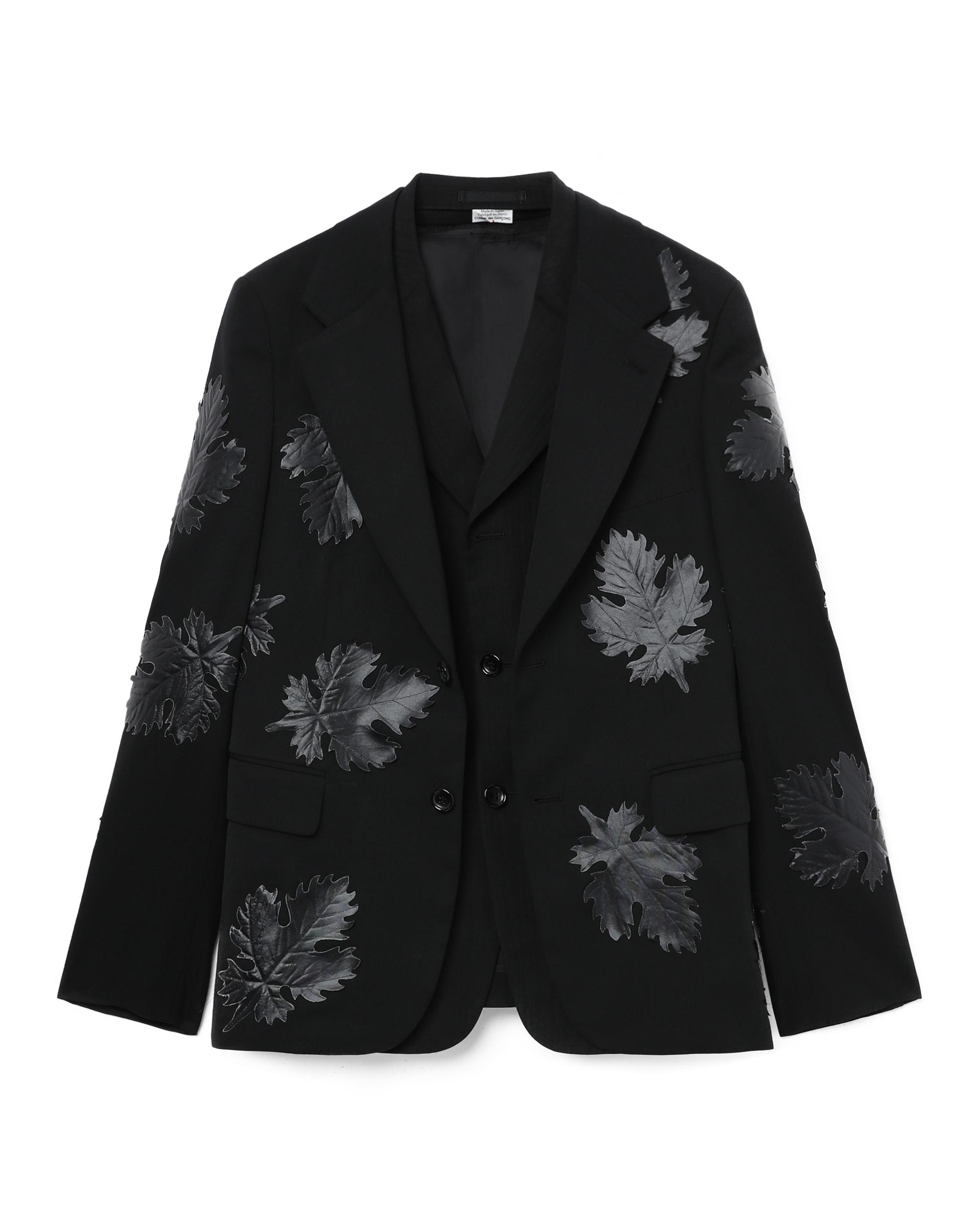Leaf double stripe blazer by COMME DES GARCONS