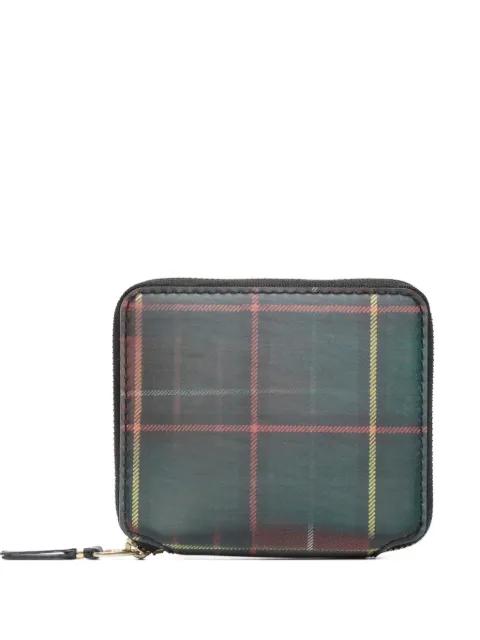 Lenticular Tartan zipped wallet by COMME DES GARCONS