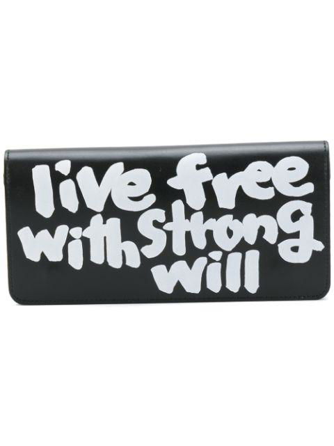 Live Free With Strong Will wallet by COMME DES GARCONS