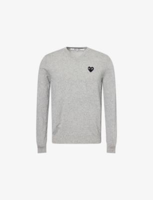 Logo-Patch Long-Sleeve Wool Sweater by COMME DES GARCONS