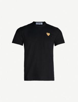 Logo-embroidered cotton-jersey T-shirt by COMME DES GARCONS