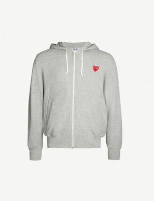 Logo-embroidered cotton-jersey hoody by COMME DES GARCONS