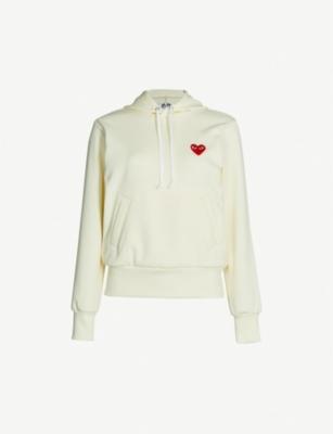 Logo-embroidered cotton-jersey hoody by COMME DES GARCONS