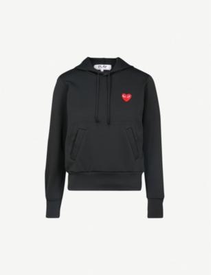 Logo-embroidered cotton-jersey hoody by COMME DES GARCONS