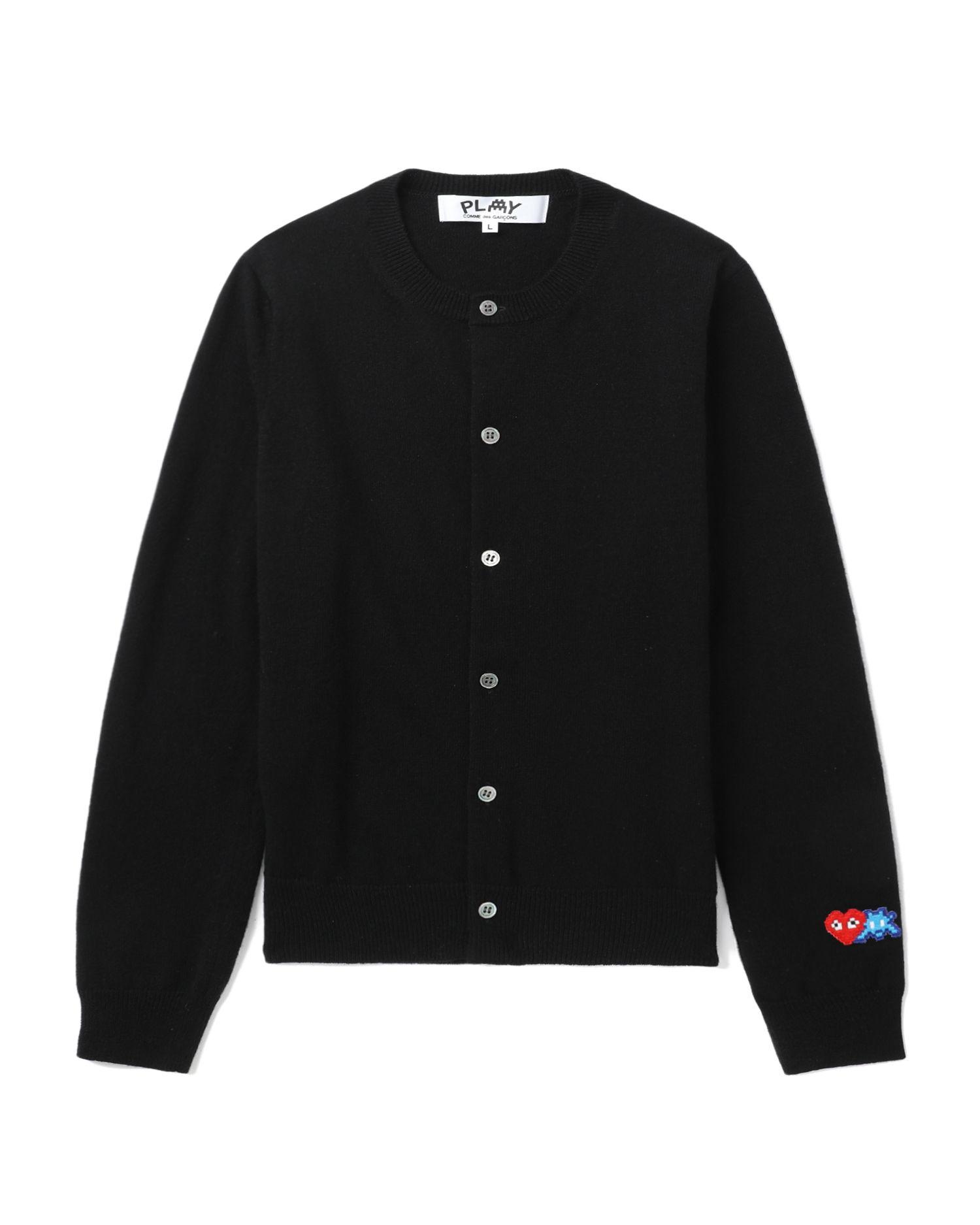 Logo patch wool cardigan by COMME DES GARCONS