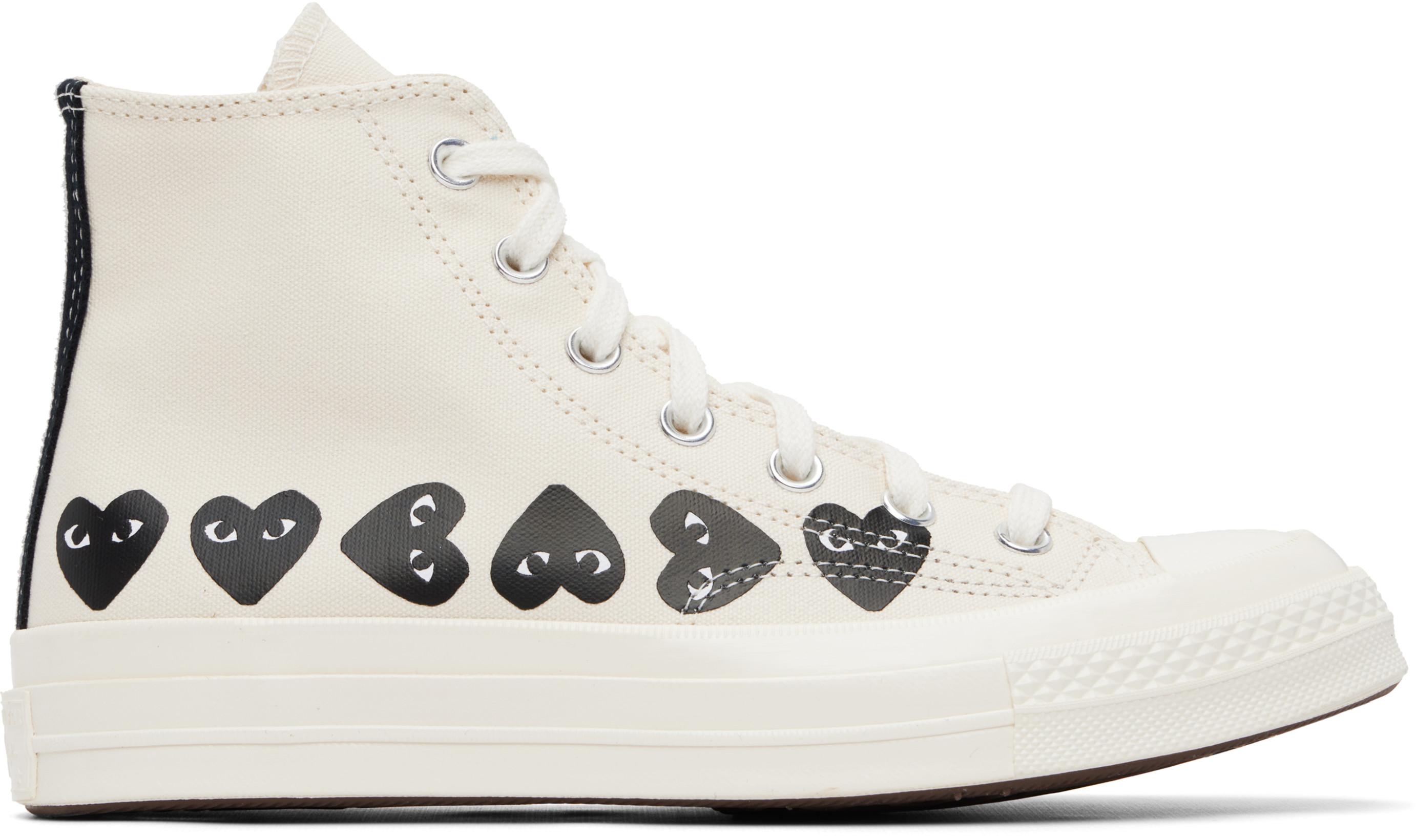 Off-White Converse Edition Chuck 70 Multi Heart Sneakers by COMME DES GARCONS