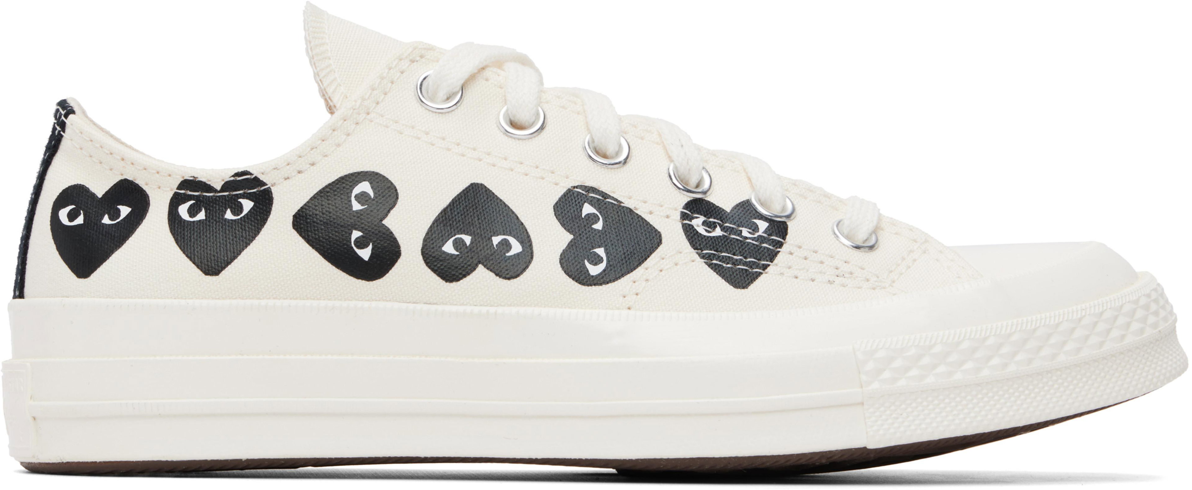 Off-White Converse Edition Chuck 70 Multi Heart Sneakers by COMME DES GARCONS
