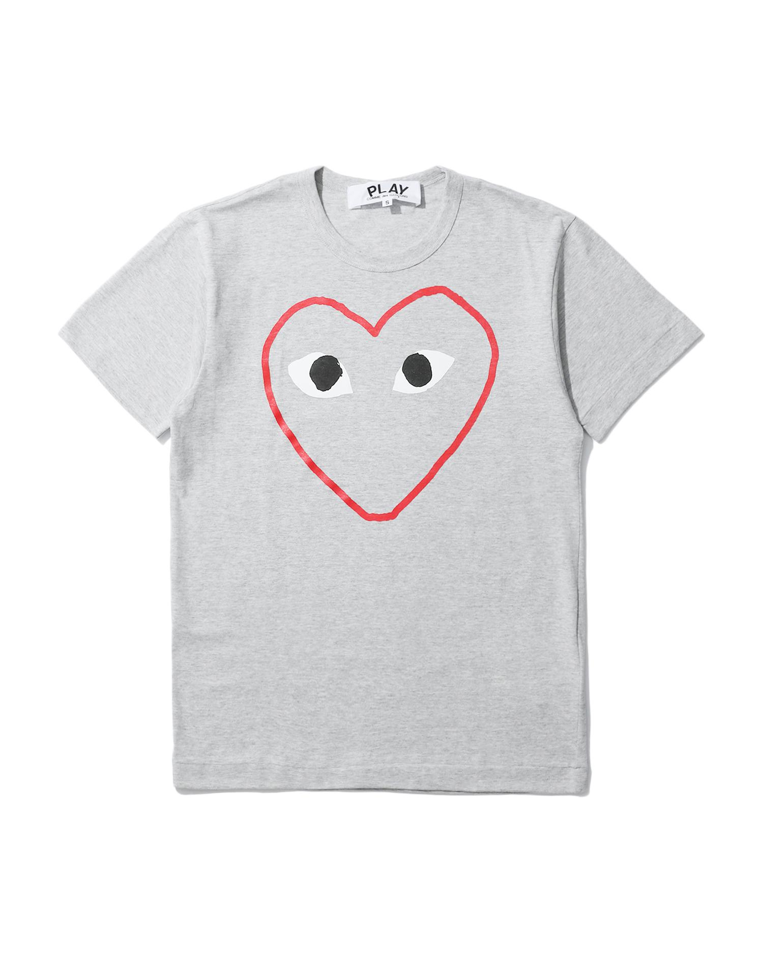 Outline heart logo tee by COMME DES GARCONS