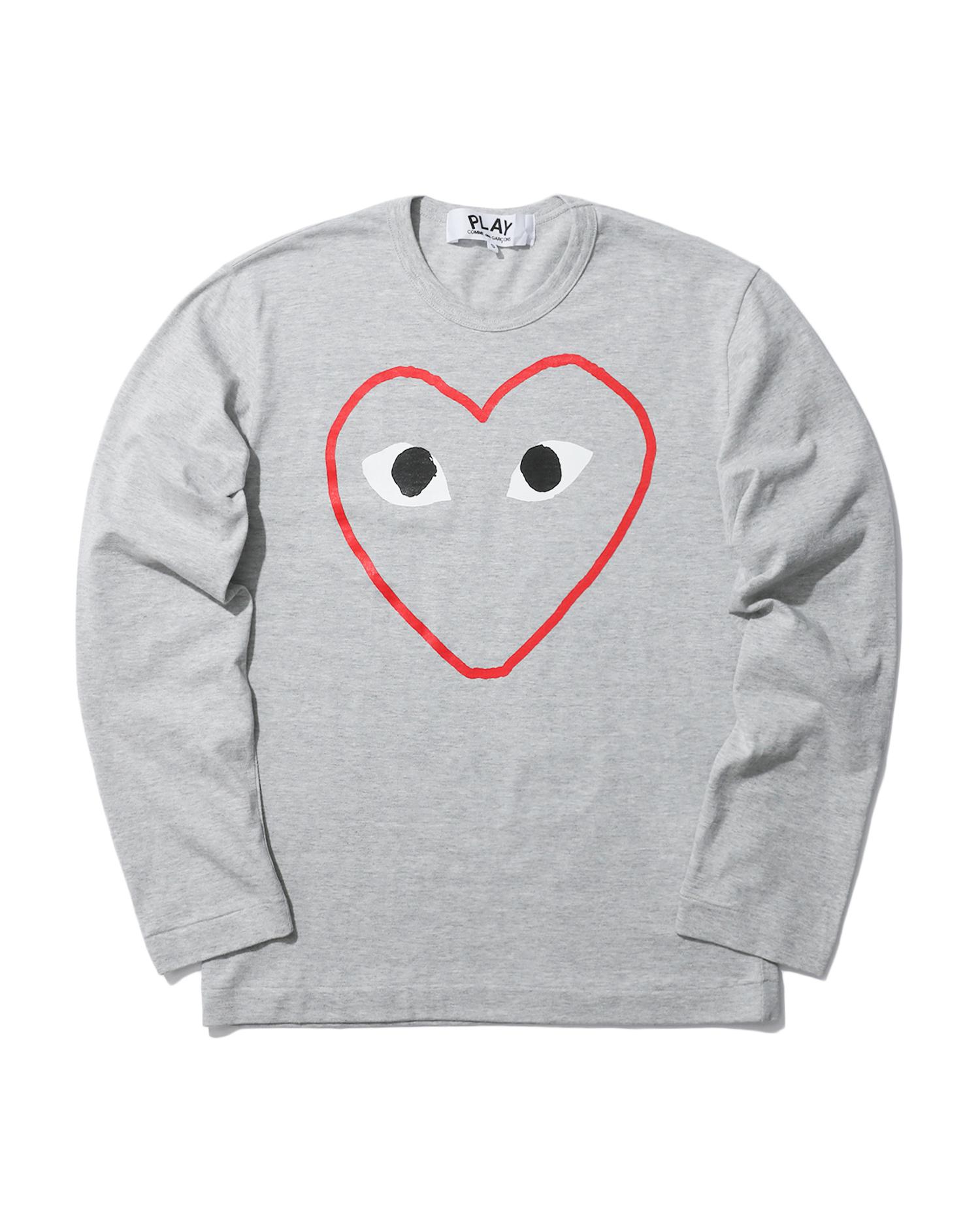 Outline heart logo tee by COMME DES GARCONS