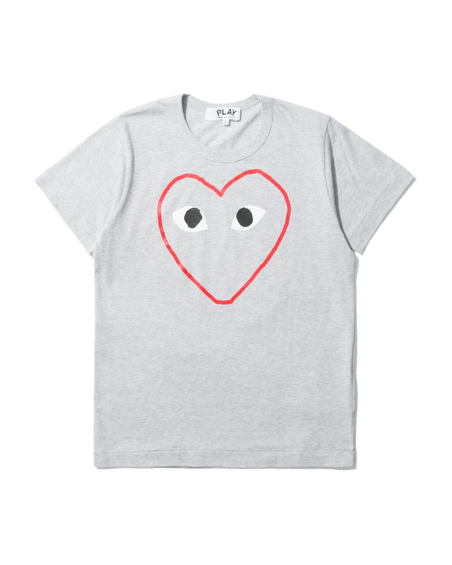 Outline heart logo tee by COMME DES GARCONS
