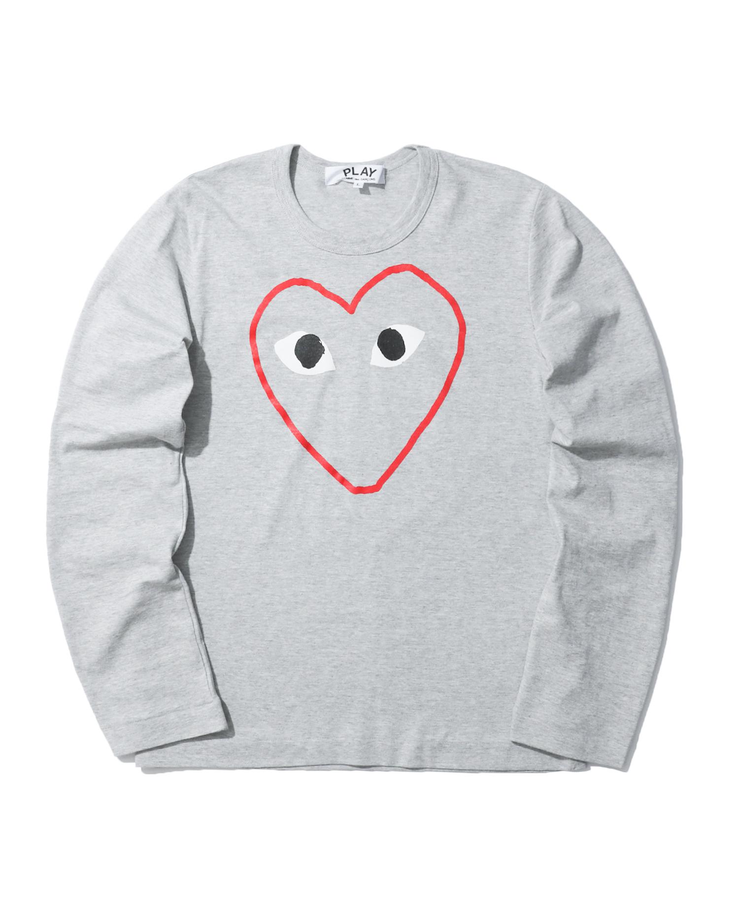 Outline heart logo tee by COMME DES GARCONS
