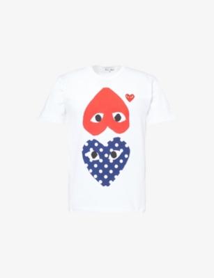 PLAY Graphic-Print Crewneck Cotton T-shirt by COMME DES GARCONS