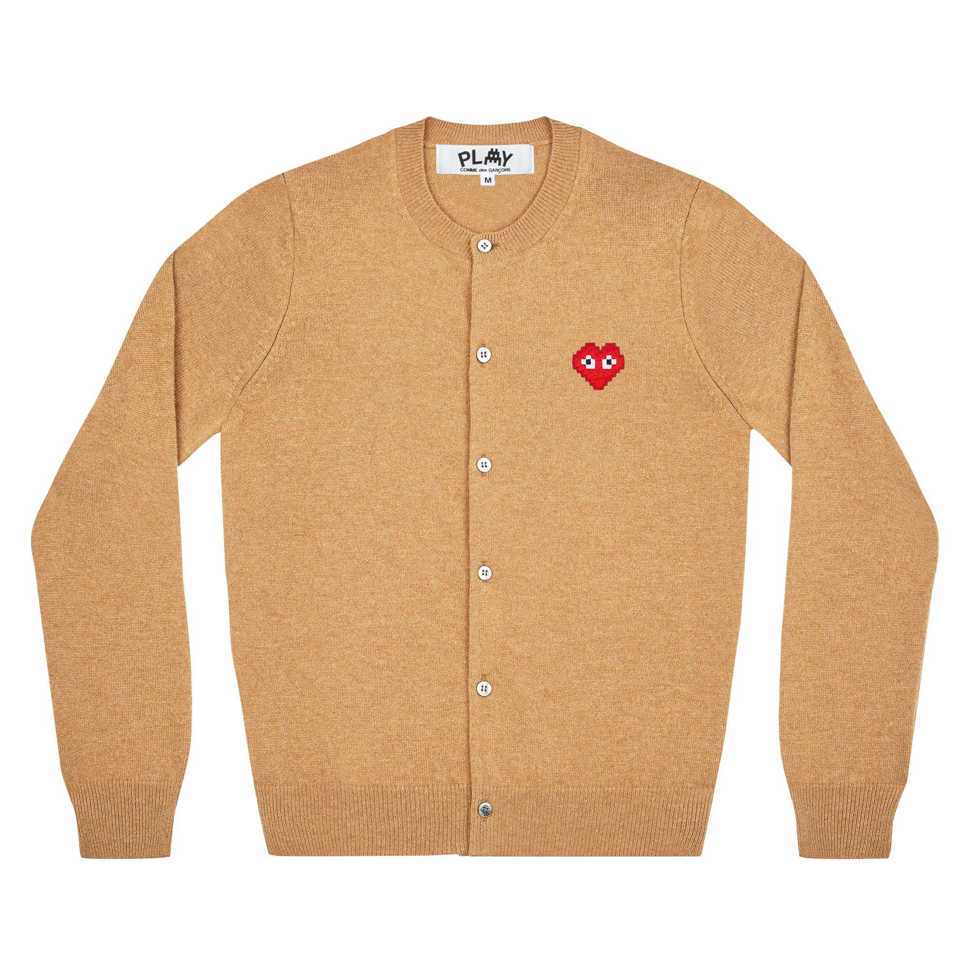 PLAY - the Artist Invader Ladies's Cardigan - (N083)(Camel) by COMME DES GARCONS