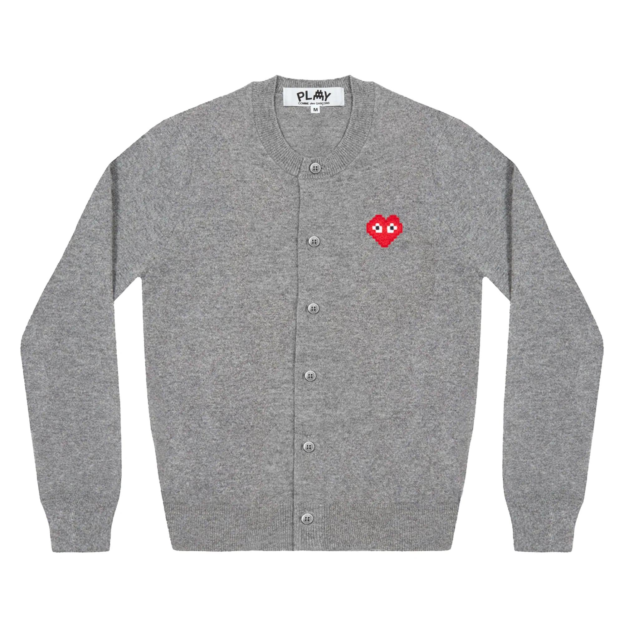 PLAY - the Artist Invader Ladies's Cardigan - (N083)(Grey) by COMME DES GARCONS