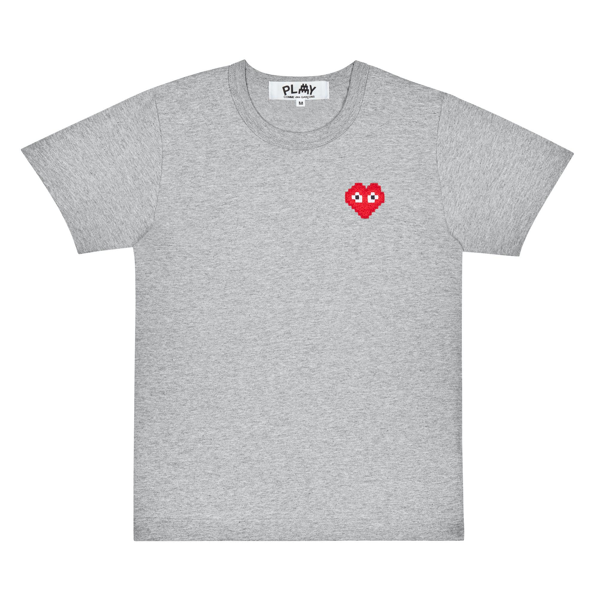 PLAY - the Artist Invader T-Shirt - (T321)(T322)(Grey) by COMME DES GARCONS