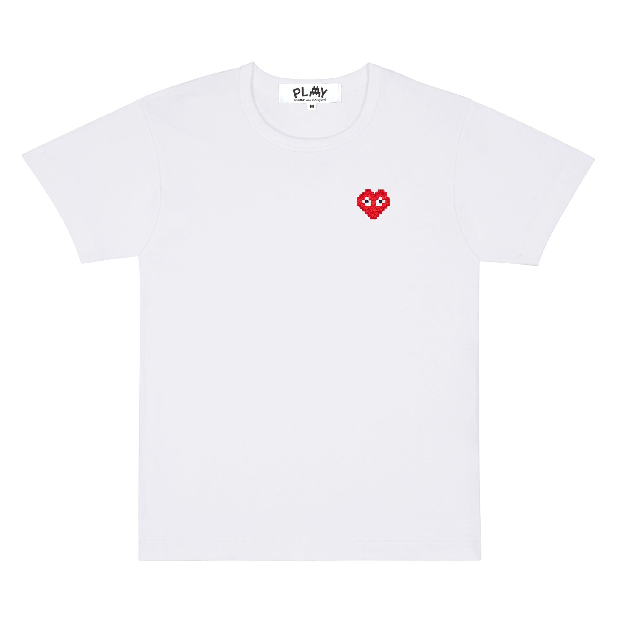 PLAY - the Artist Invader T-Shirt - (T321)(T322)(White) by COMME DES GARCONS