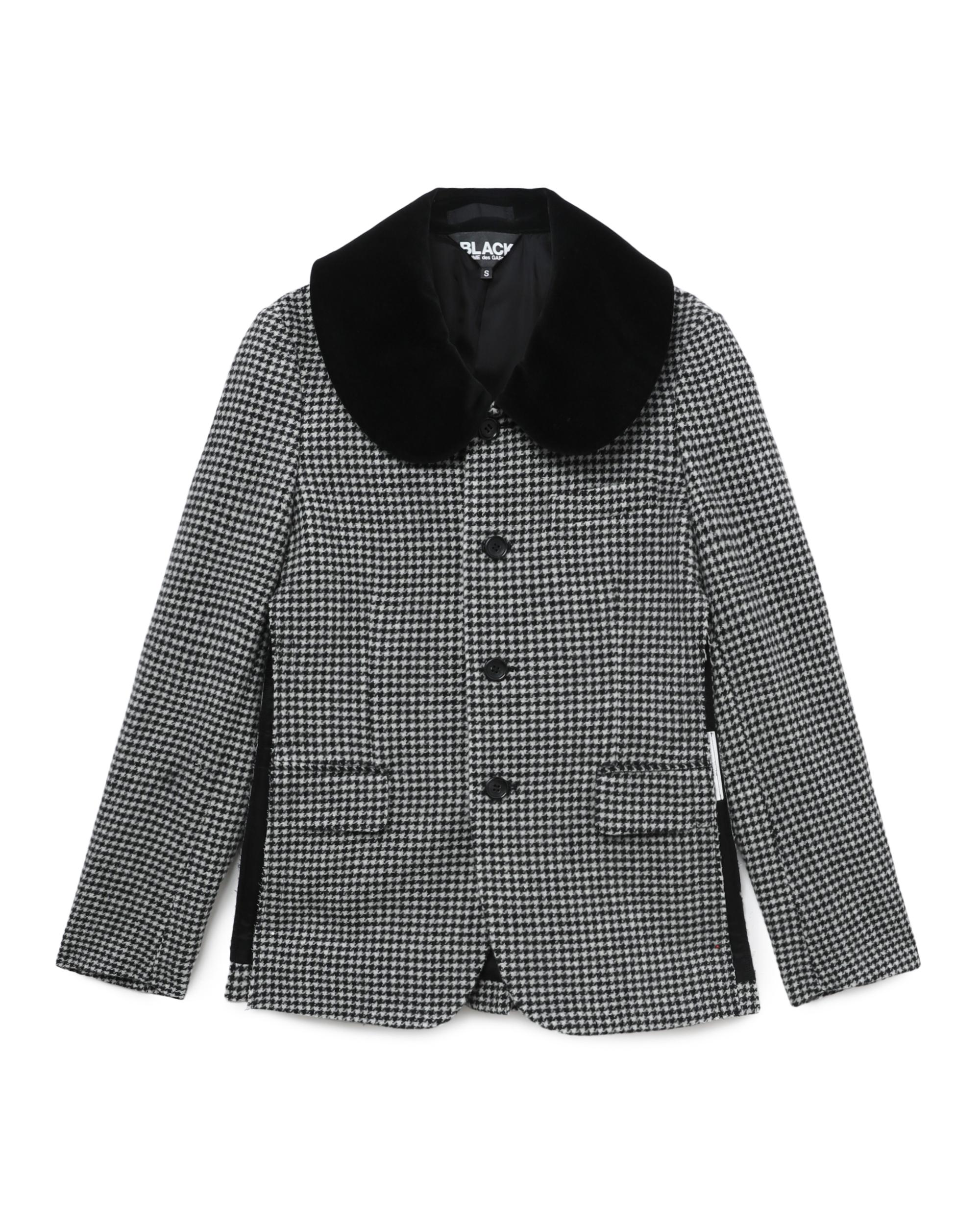 Peter Pan collar checked jacket by COMME DES GARCONS