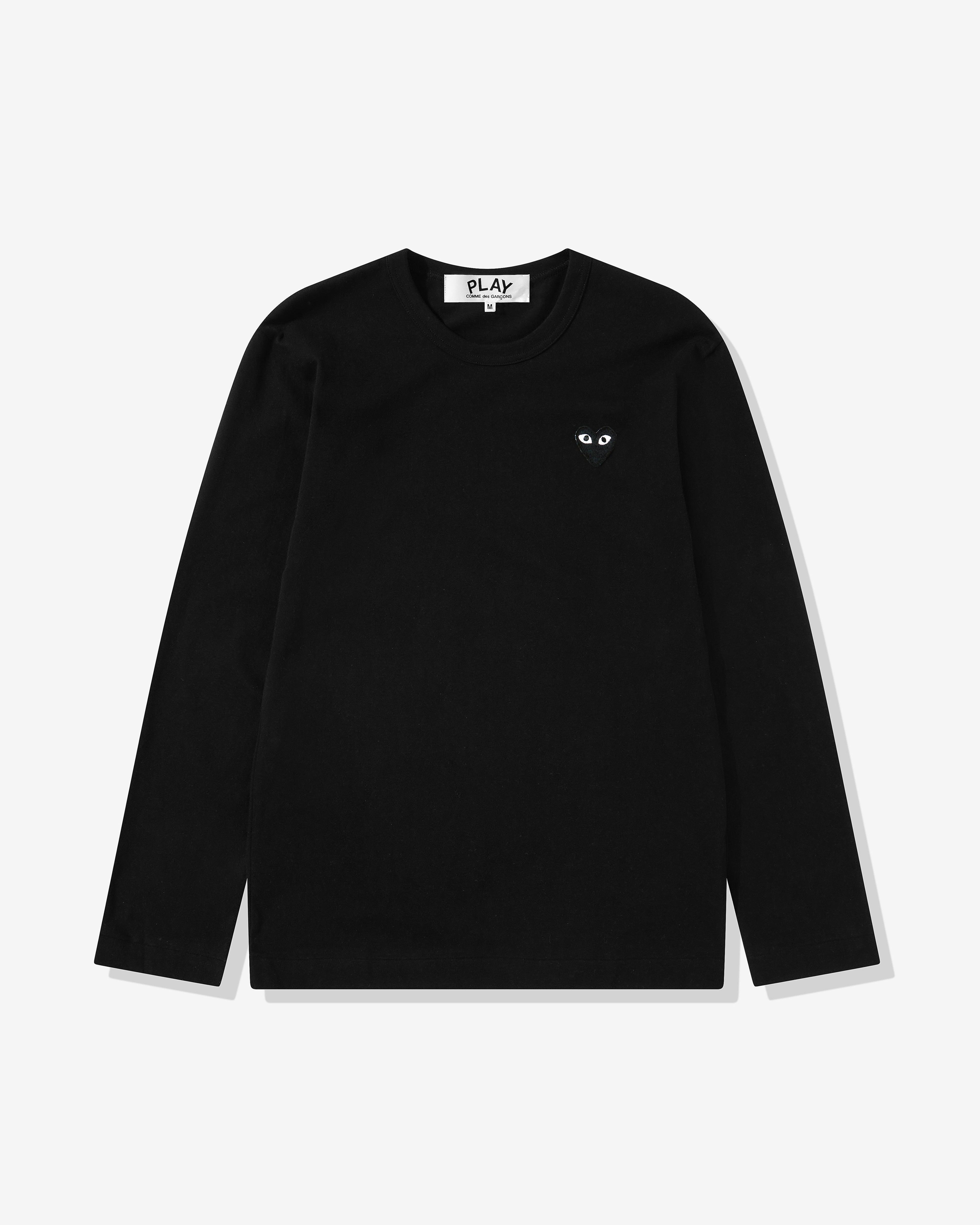 Play - Black Heart Long Sleeve T-Shirt - (Black) by COMME DES GARCONS
