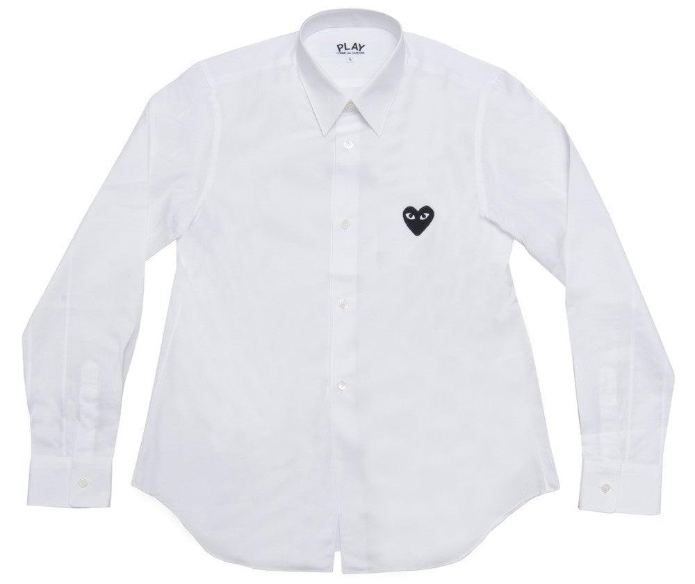 Play -  Black Heart Shirt - (B003)(B004)(White) by COMME DES GARCONS